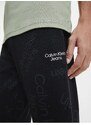 Černé pánské vzorované tepláky Calvin Klein Jeans - Pánské