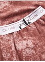 Starorůžové dámské batikované tepláky Calvin Klein Jeans - Dámské