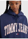 Tommy Hilfiger Tmavě modré dámské mikinové šaty s kapucí Tommy Jeans - Dámské