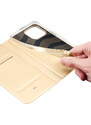 Knížkové pouzdro pro iPhone 14 Pro MAX - DuxDucis, SkinPro Gold