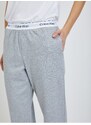 Světle šedé dámské žíhané pyžamové kalhoty Calvin Klein Underwear - Dámské