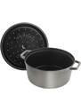 Staub Cocotte hrnec kulatý 30 cm/8,35 l šedý, 1103018