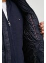 Péřová bunda Tommy Hilfiger pánská, tmavomodrá barva, zimní