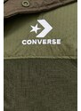 Péřová bunda Converse pánská, zelená barva, zimní