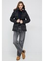 Mikina Tommy Hilfiger dámská, tmavomodrá barva, s kapucí, s aplikací