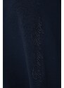 Mikina Tommy Hilfiger dámská, tmavomodrá barva, s kapucí, s aplikací
