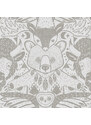 Breberky Svrchní kalhotky (M), bez křidélek - Lesní totem SZ, šedý fleece