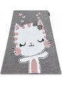 Dywany Łuszczów Dětský kusový koberec Petit Kitty cat grey - 160x220 cm