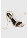 Kožené sandály Karl Lagerfeld GALA zlatá barva, KL30904
