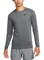 Triko s dlouhým rukávem Nike Pro Warm Sweatshirt Grau Schwarz F068 dq5448-068