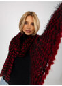 Fashionhunters Černočervená dámská pletená šála