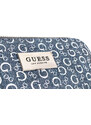 Guess dámská kabelka modrá s řetízkovým popruhem a monogramem