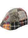 Pánská zimní bekovka - Fiebig since 1903 duck cap - Harris Tweed (patchwork)