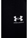 Dětské tepláky Under Armour černá barva, hladké