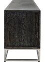 Černo stříbrný dubový TV stolek Richmond Blackbone 220 x 42,5 cm