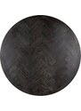 Černo stříbrný dubový jídelní stůl Richmond Blackbone 140 cm