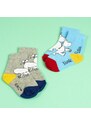 NordicBuddies Finsko Dětské ponožky Moomin baby blue 2-pack