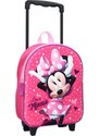 Vadobag Dětský cestovní 3D batůžek na kolečkách Minnie Mouse - Disney