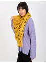 Fashionhunters Žlutý dámský šátek s potiskem