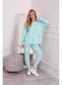 K-Fashion Souprava s oversize halenkou mint