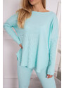 K-Fashion Souprava s oversize halenkou mint