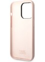 Ochranný kryt pro iPhone 14 Pro - Karl Lagerfeld, Liquid Silicone Karl and Choupette Pink
