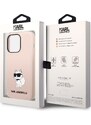 Ochranný kryt pro iPhone 14 Pro - Karl Lagerfeld, Liquid Silicone Choupette NFT Pink