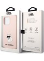 Ochranný kryt pro iPhone 13 Pro - Karl Lagerfeld, Liquid Silicone Choupette NFT Pink