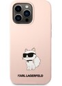 Ochranný kryt pro iPhone 13 Pro MAX - Karl Lagerfeld, Liquid Silicone Choupette NFT Pink