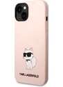 Ochranný kryt pro iPhone 14 PLUS - Karl Lagerfeld, Liquid Silicone Choupette NFT Pink