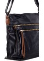 BASIC ČERNÁ CROSSBODY S HNĚDÝMI DETAILY --BLACK