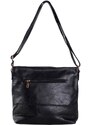 BASIC ČERNÁ CROSSBODY S HNĚDÝMI DETAILY --BLACK