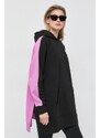 Mikina Karl Lagerfeld dámská, černá barva, s kapucí
