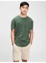Zelené klučičí dětské tričko teen curved hem t-shirt GAP