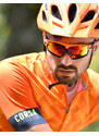 Bicycle Line - Italské cyklistické oblečení Pánský cyklistický dres CONEGLIANO oranžový