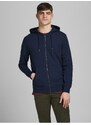 Tmavě modrá basic mikina s kapucí Jack & Jones - Pánské