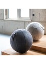 Betonově šedý koženkový sedací / gymnastický míč VLUV BOL VEGA Ø 65 cm