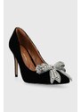 Lodičky Kurt Geiger London Belgravia Bow černá barva, 9554900609