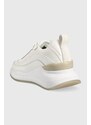 Sneakers boty Calvin Klein HW0HW01371 INTERNAL WEDGE LACE UP bílá barva
