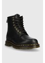 Kožené workery Dr. Martens 1460 dámské, černá barva, na plochém podpatku, zateplené, 26860001