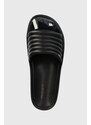 Kožené pantofle Dkny JASNA dámské, černá barva, na platformě, K4205489