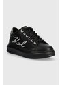 Kožené sneakers boty Karl Lagerfeld KAPRI černá barva, KL62510A