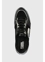 Kožené sneakers boty Karl Lagerfeld KL61930N VELOCITA II černá barva