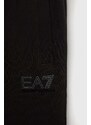 Dětské bavlněné tepláky EA7 Emporio Armani šedá barva, s potiskem
