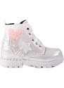 Shelvt girls' ankle boots silver