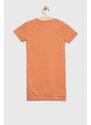 Dětské bavlněné šaty Guess oranžová barva, mini