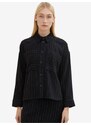 Černá dámská pruhovaná košilová bunda Tom Tailor - Dámské