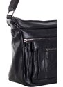 BASIC ČERNÁ CROSSBODY KABELKA S KAPSAMI PŘES RAMENO -BLACK