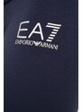 Legíny EA7 Emporio Armani dámské, tmavomodrá barva, s potiskem