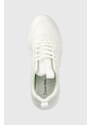 Kožené sneakers boty Calvin Klein LOW TOP LACE UP LTH HF bílá barva, HM0HM00995